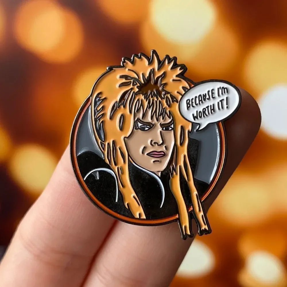 Bowie I’m Worth It Enamel Pin/ Brooch
